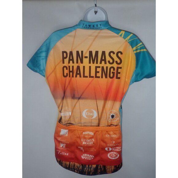 New Balance Pan-Mass Challenge Cycling Jersey Women M Full Zip 2016 Short Sleeve - Picture 4 of 6